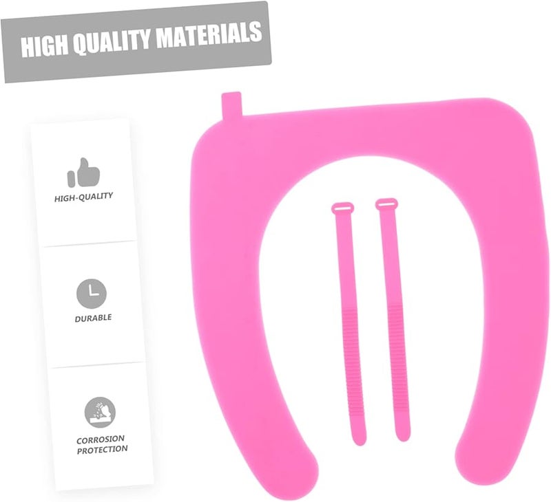 غطاء مقعد مرحاض من السيليكون البنفسجي القابل لإعادة الاستخدام والقابل للغسل والناعم والمريح للسيدات المسنات - Image 2